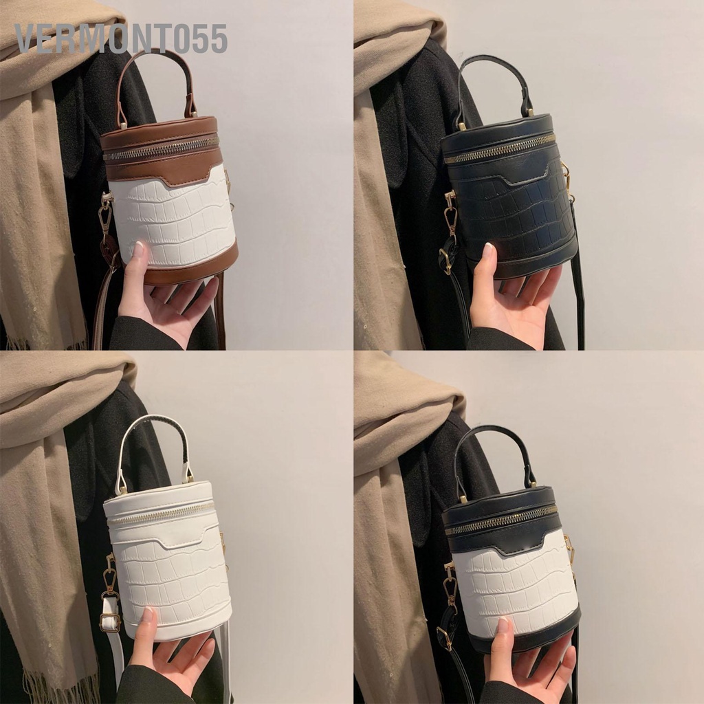 Có thể bán buôn Túi xách hình trụ thời trang Tote dành cho nữ Da PU có thể điều chỉnh Messenger thanh lịch công việc hàng ngày Vermont055 Hàng giao ngay