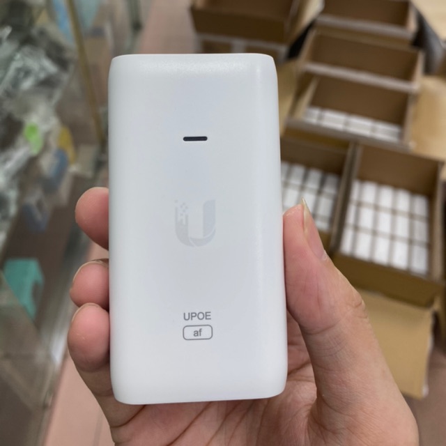 Nguồn PoE Adapter Ubiquiti Cho Wifi Unifi, Camera cổng 1000Mbps Gigabit 48V-0.32A - 15W mã U-POE-AF