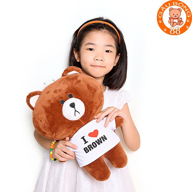 Gấu bông BROWN cao cấp 40cm kèm áo