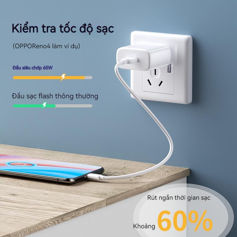 Dây Cáp Sạc 65w / reno Phù Hợp Cho oppo