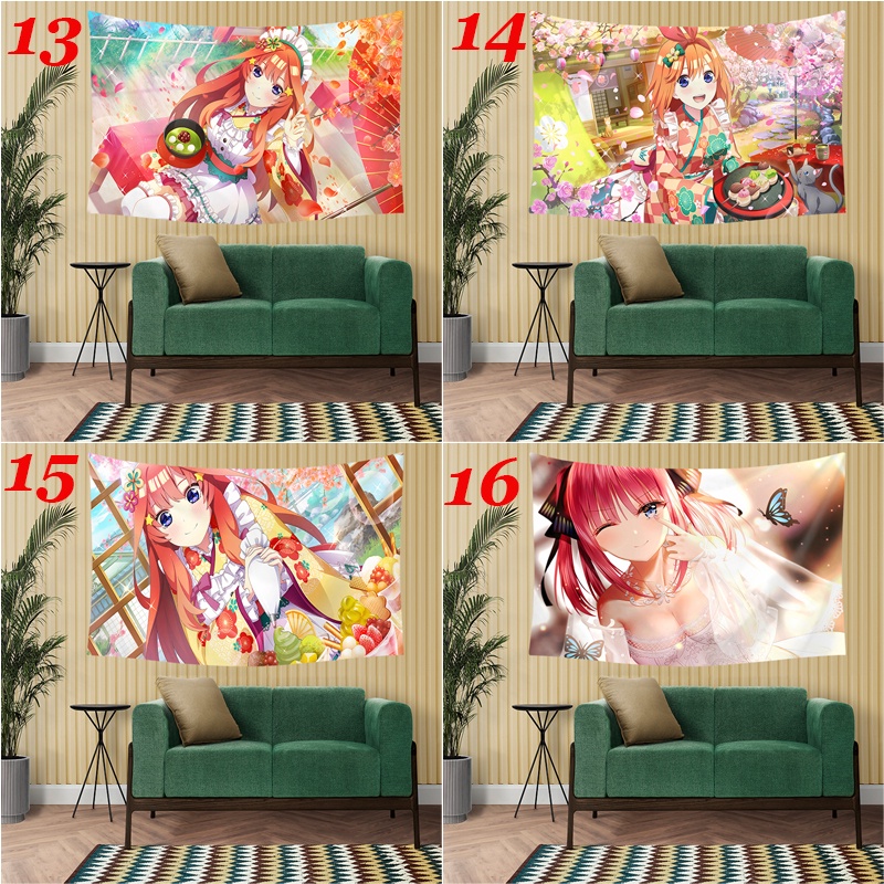 Thảm Treo Tường Trang Trí In Hình Nhân Vật Phim Hoạt Hình The Quintessential Quintuplets