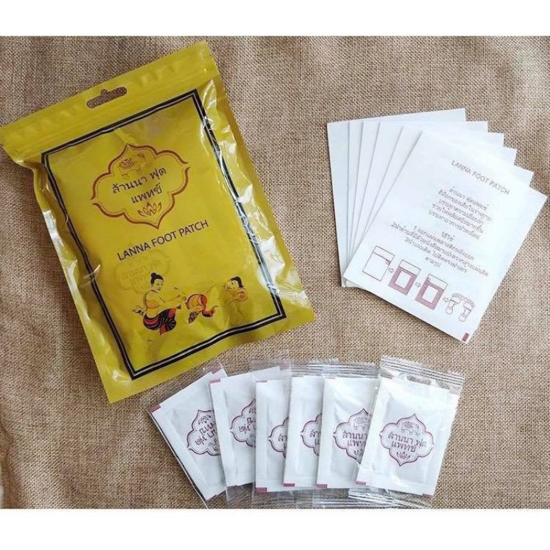 CHÍNH HANG-10 Miếng Dán Chân Thải Độc Detox Lanna Foot Patch