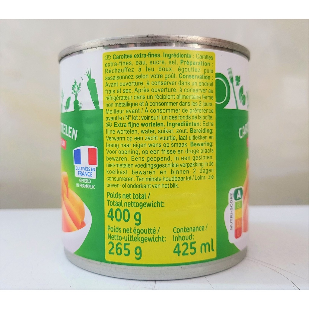 [Hộp 400g] CÀ RỐT ĐÓNG HỘP Classic [Hungary] CARREFOUR Carrot (atp)