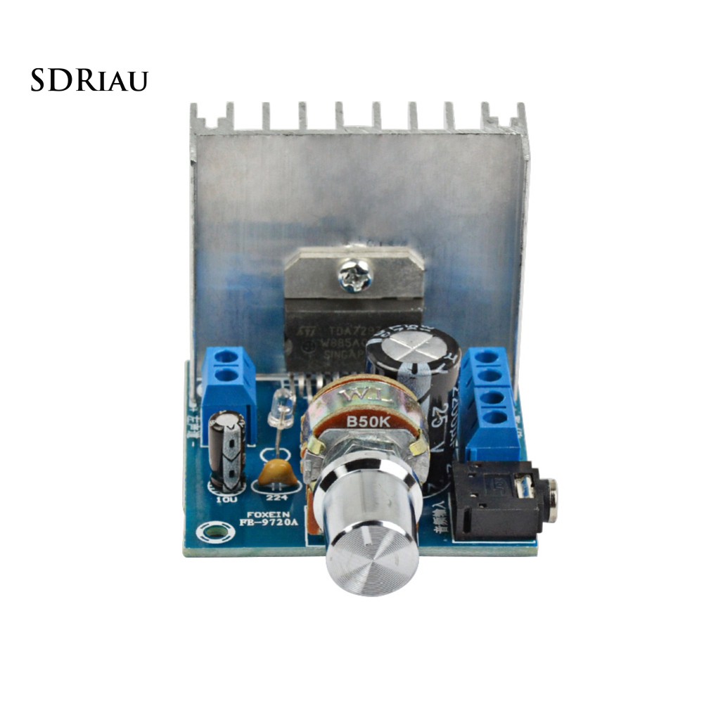 Mạch âm ly 12V AC/DC TDA7297 thiết kế 2 kênh chuyên dụng cho xe hơi/ xe máy chuyên dụng