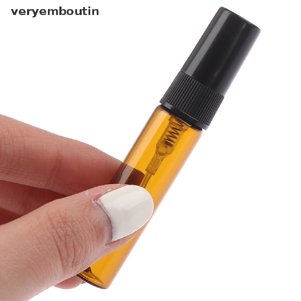 【in】 1Pcs Empty Perfume Essential Oil Amber Glass Mist Spray Bottles Refillable .