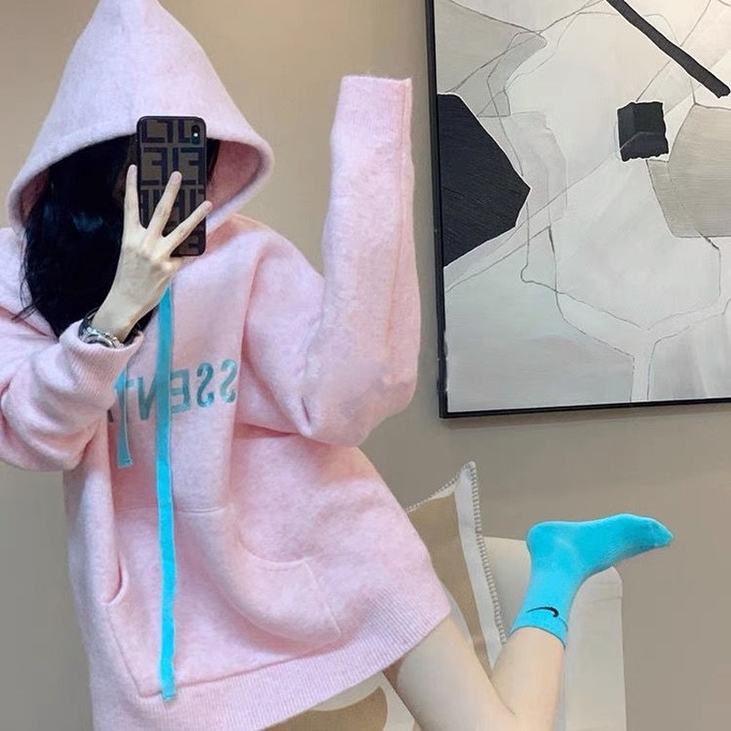 Áo hoodies nữ lót nhung thời trang thu đông mới