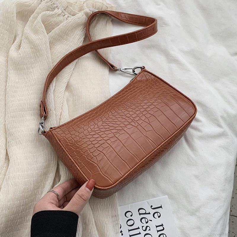 [Baywellfashion]Túi đeo vai họa tiết da cá sấu phong cách retro mới cho nữ | BigBuy360 - bigbuy360.vn