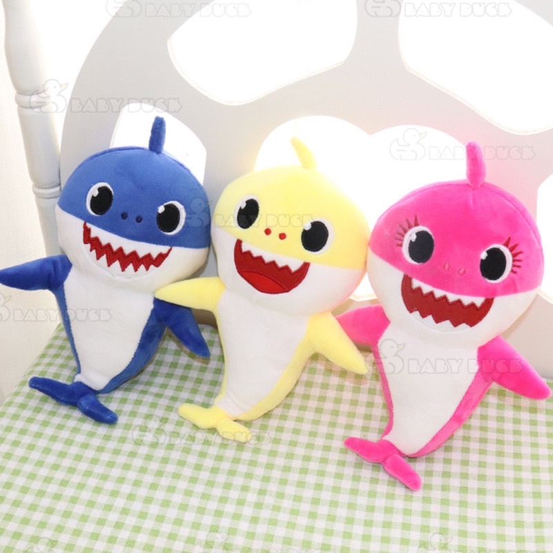 Thú bông cá mập Baby Shark có đèn và nhạc bài baby shark, thú nhồi bông cho bé ms3745