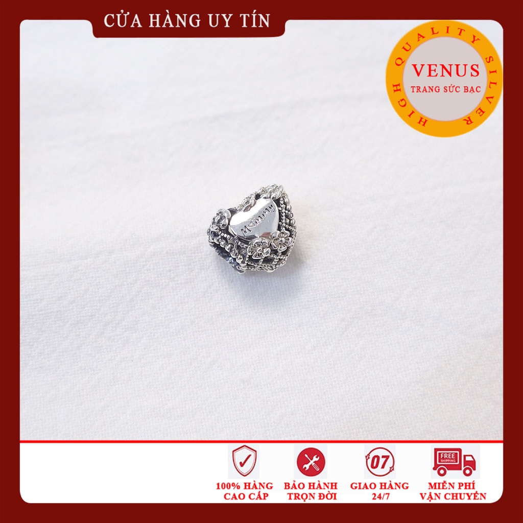 [Charm bạc 925 cao cấp] Charm tim Mommy- Mã sản phẩm MOMMY