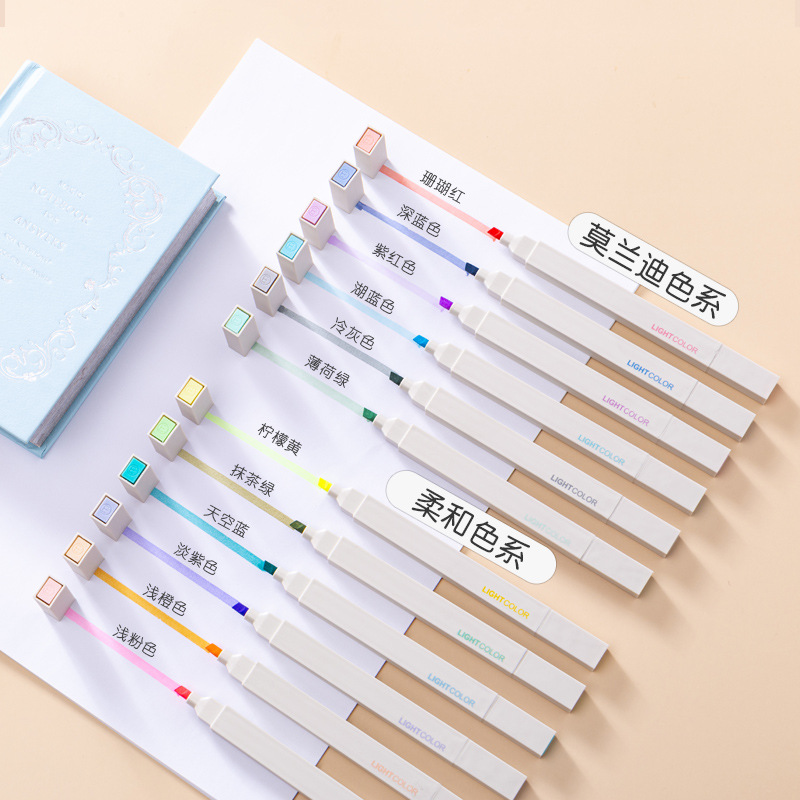 Bút highlight hai đầu 6 màu tiện lợi