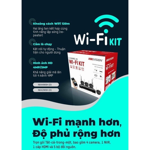 [SIÊU SALE] Bộ Kit camera IP Wifi HIKVISION NK42W0H(D) | BigBuy360 - bigbuy360.vn