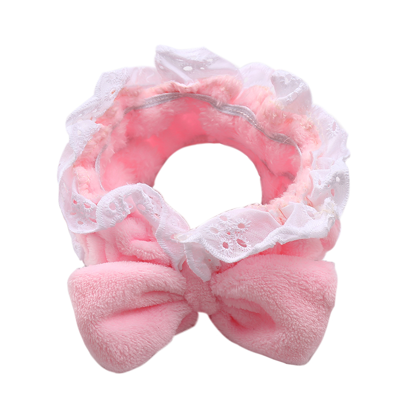 Băng đô vải phối ren thắt nơ xinh xắn thời trang cho nữ