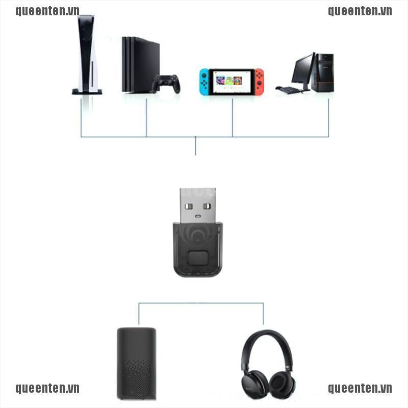 Bluetooth USB Transmitter Receiver Wireless Audio Adapter for PS5 PS4 Switch QUVN