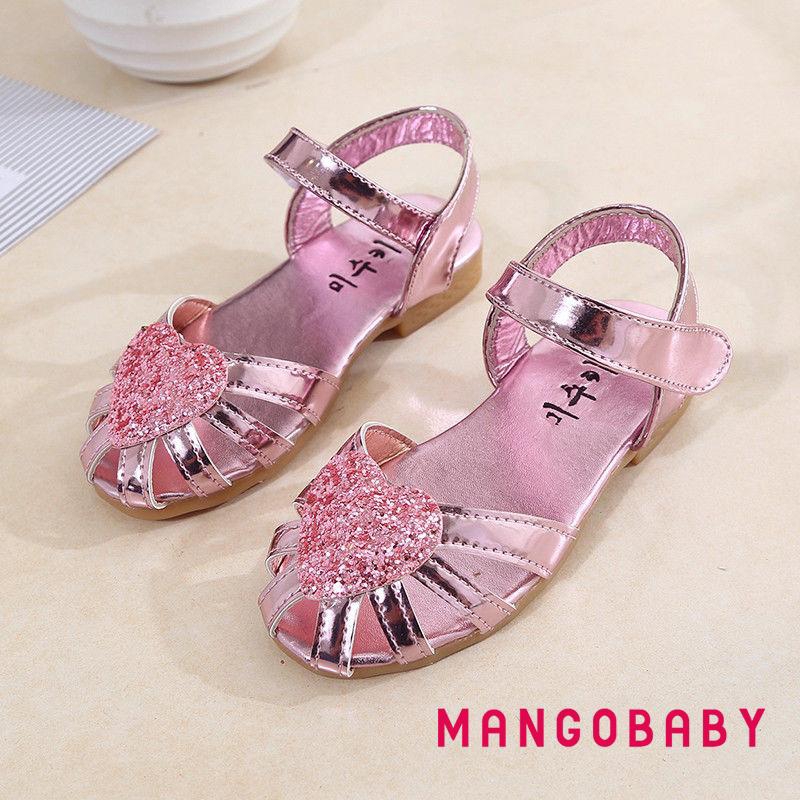 Giày Sandal Đế Bằng Kiểu Công Chúa Thời Trang Mùa Hè Cho Bé Gái