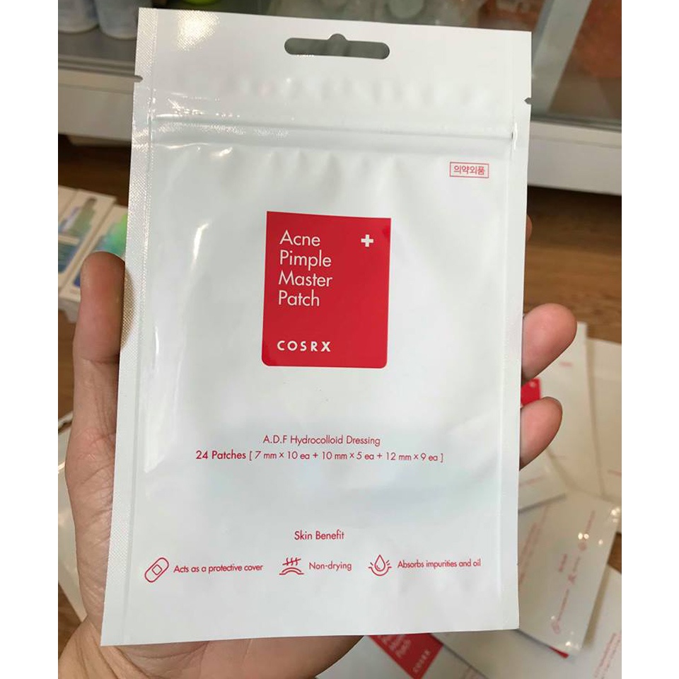 Miếng dán mụn Cosrx Acne Pimple Master Patch 24 miếng hút dịch, gom cùi mụn