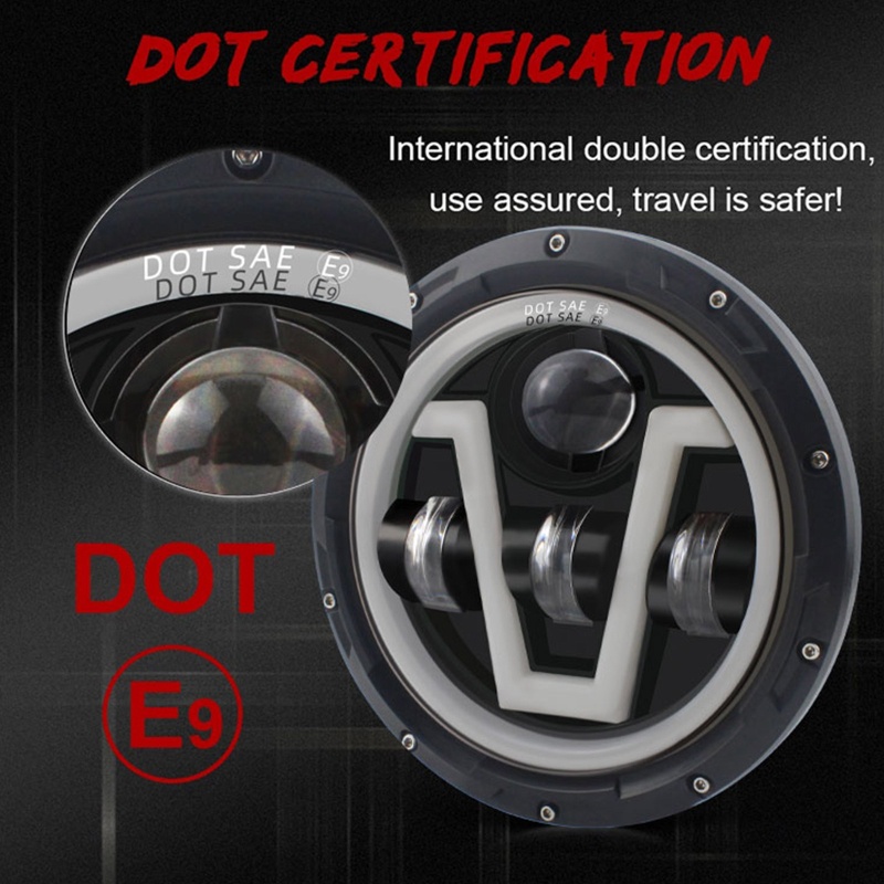 Đèn Pha LED 7Inch Màu RGB Halo Chuyên Dụng Cho Wrang