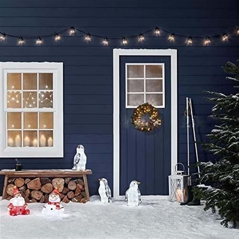 Bộ 3 Đèn LED Mini Hình Chim Cánh Cụt Trang Trí Giáng Sinh