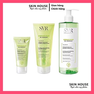 Sữa Rửa Mặt Dạng Gel Da Hỗn Hợp Dầu Mụn SVR SEBIACLEAR PHÁP