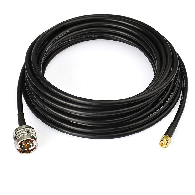 Xumu N Type Male to SMA Male Test Antenna Coaxial RG58 Cable Connect SMA Plug to N Plug Low Loss RG58 Cable