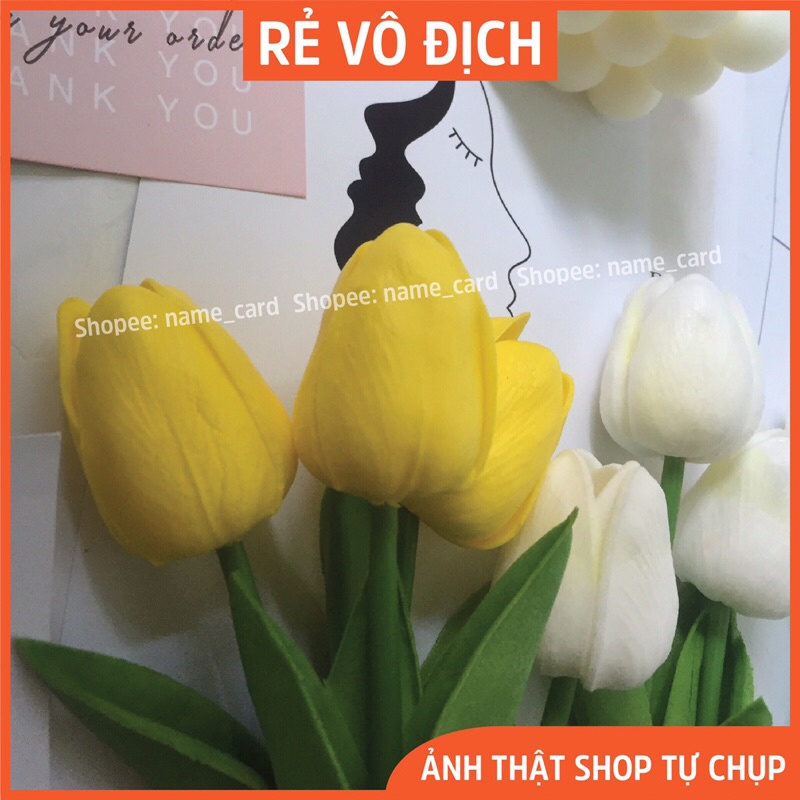 Hoa tulip, hoa giả PU cao cấp để trang trí decor nhà cửa, chụp ảnh sản phẩm sinh động rẻ đẹp