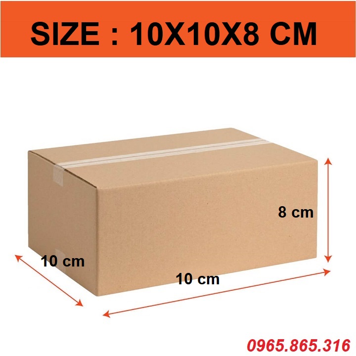 thùng giấy carton đóng hàng size 10x10x8 cm