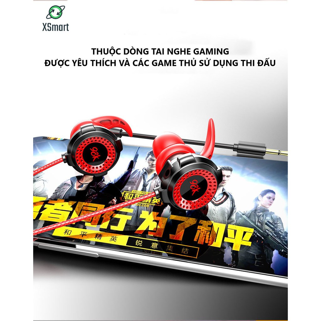 Tai Nghe Chơi Game Fonge 98K Mẫu Mới Âm Thanh Super Bass, Thiết Kế Gaming, Kèm Mic Rời - XSmart