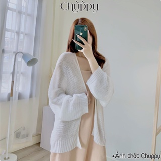 Áo Cadigan len mỏng phong cách Hàn Quốc Có Bigsize 40-95kg CHUPPY KL01