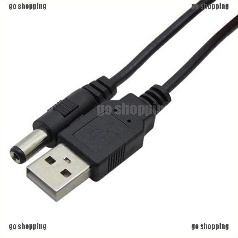 Dây cáp chuyển đổi cổng USB sang giắc cắm 2.5 3.5 4.0 5.5mm5V DC màu đen chuyên dụng