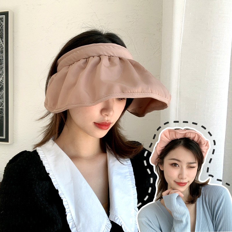 Mũ Chống Nắng Mùa Hè Kiểu Vỏ Sò Màu Tương Phản Phong Cách Hàn Quốc Cho Nữ