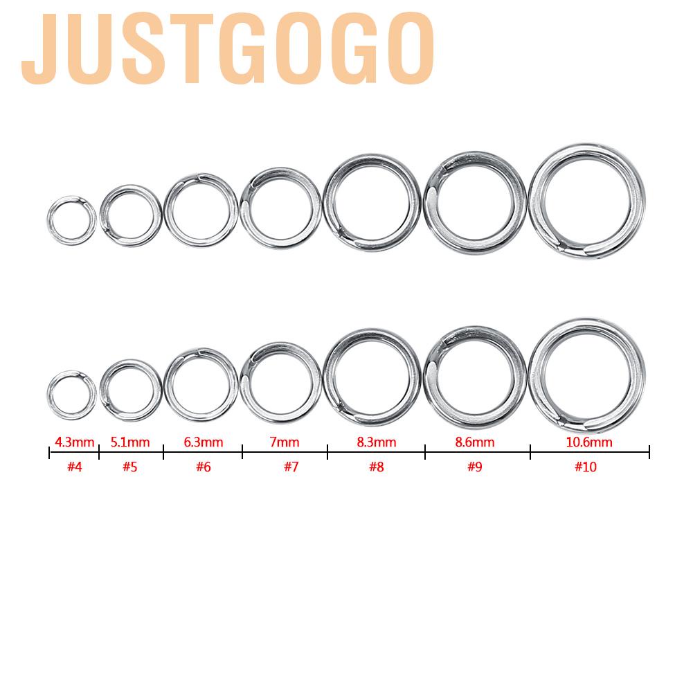 Fishing Tackle Bait Double Circle Split Ring Connector