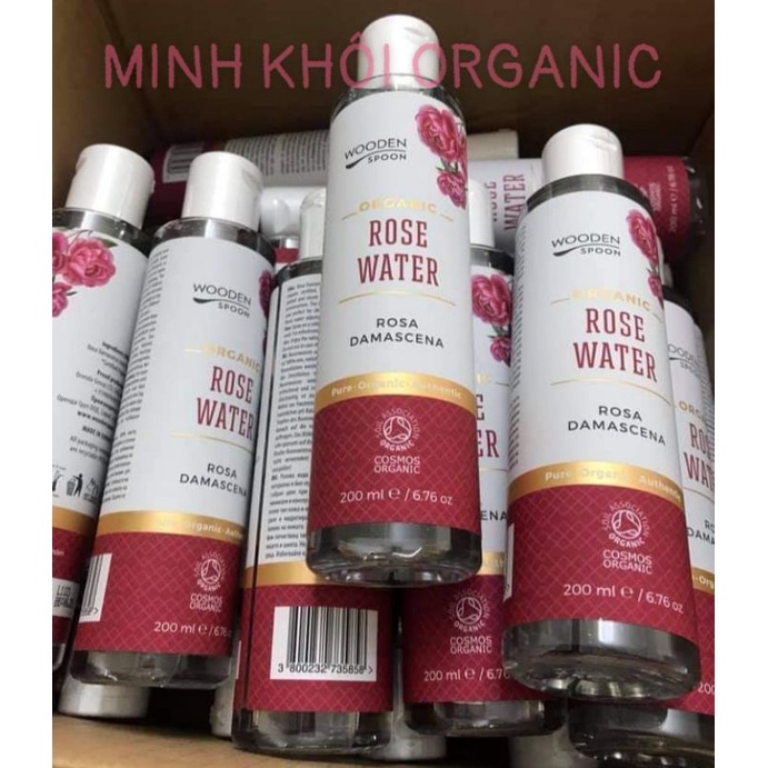 Nước hoa hồng cổ hữu cơ Wooden Spoon 200ml - Organic Damascena Rose Water