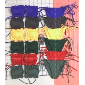 Bikini, Đồ Bơi Đi Biển Hai Mảnh Vuông Ngọc Trinh Quần Tam Giác Secxy ODERI HM-074