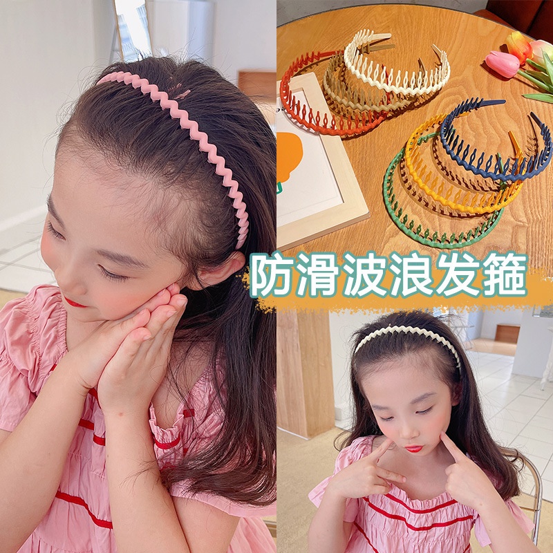 Băng Đô Cài Tóc Chống Trượt Màu Sắc Kẹo Ngọt Xinh Xắn Cho Bé Gái