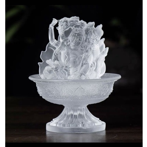 [PBMC] Bộ cúng Bạch Thần Tài l.ly 4&quot;+ đĩa (Bộ 2 món)