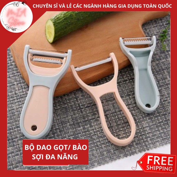 Bộ dao gọt/ bào sợi đa năng tiện ích 2 trong 1 thép không gỉ đồ dùng nhà bếp