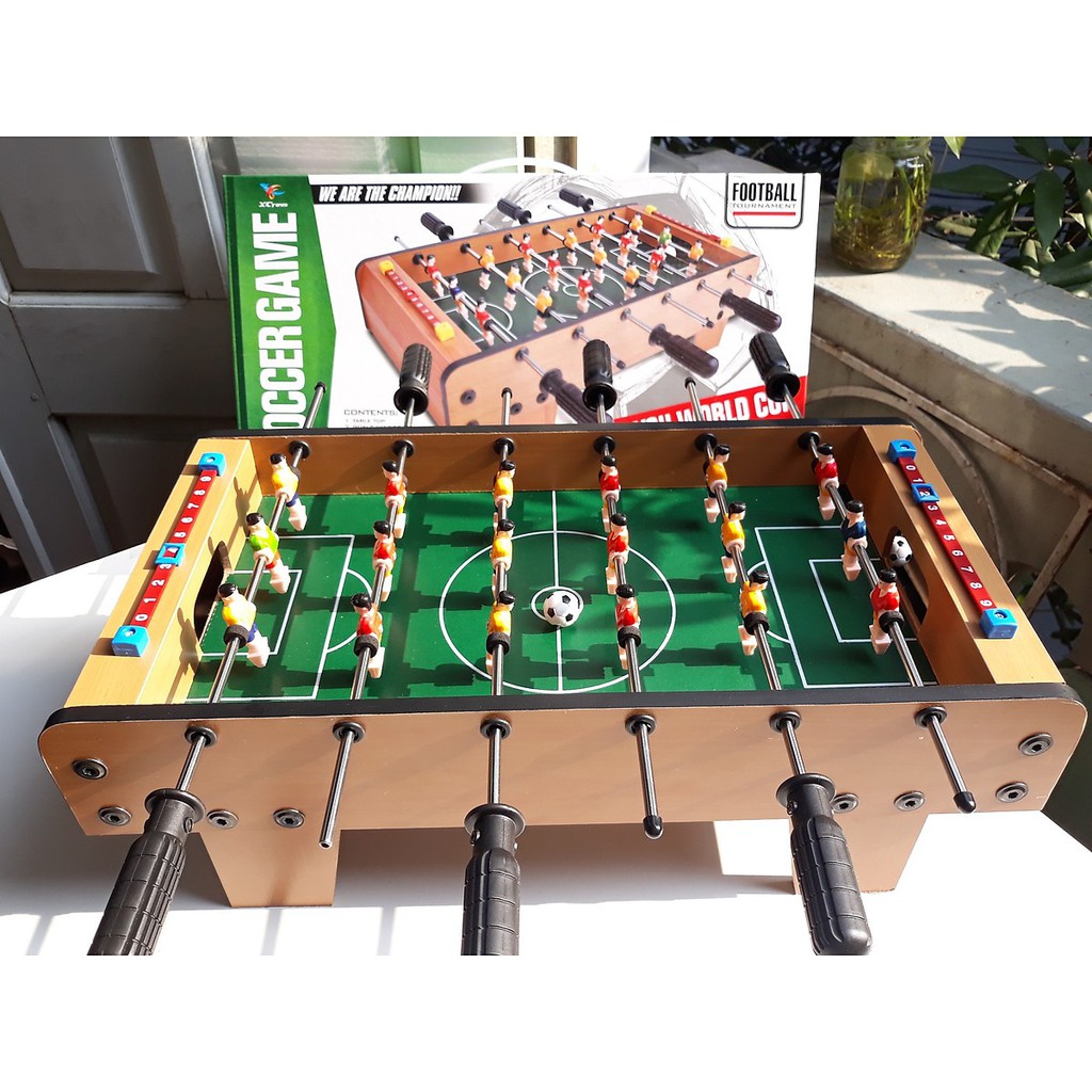 Bàn Bi Lắc Bóng Đá Cỡ Lớn 69x37cm, Bảo Hành 6 Tháng, Bàn Bi Lắc Mini Dành Cho Trẻ Em, Banh Bàn Foosball Gia Đình Hanana