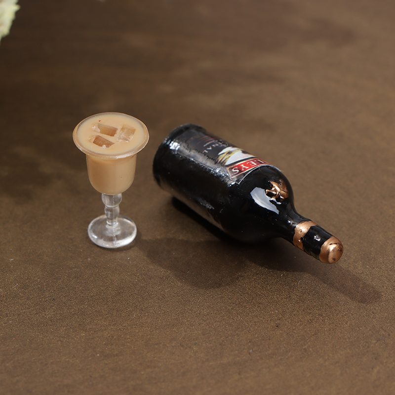 1 Bộ Chai Rượu Mini Trang Trí Nhà Búp Bê