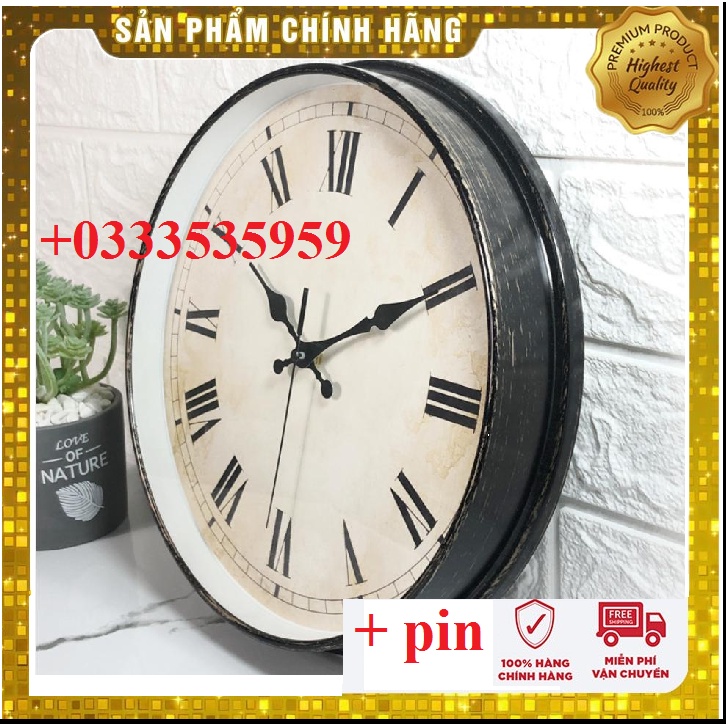 [ Chính Hãng ][ Hủy Diệt ] Đồng hồ treo tường quartz cao cấp kim trôi