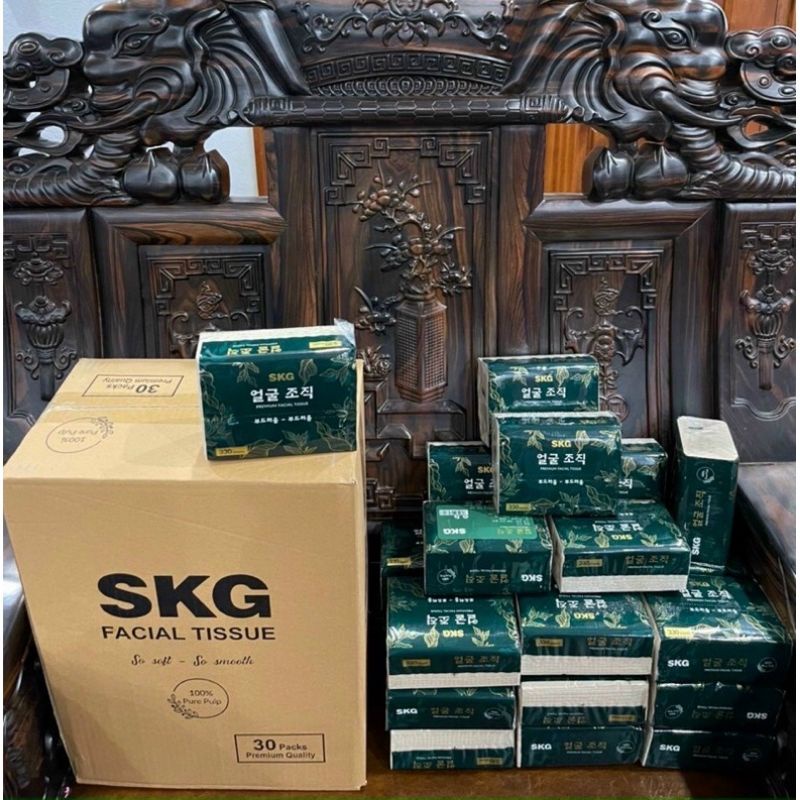 Giấy ăn cao cấp trà xanh hàn quốc thùng 30 gói