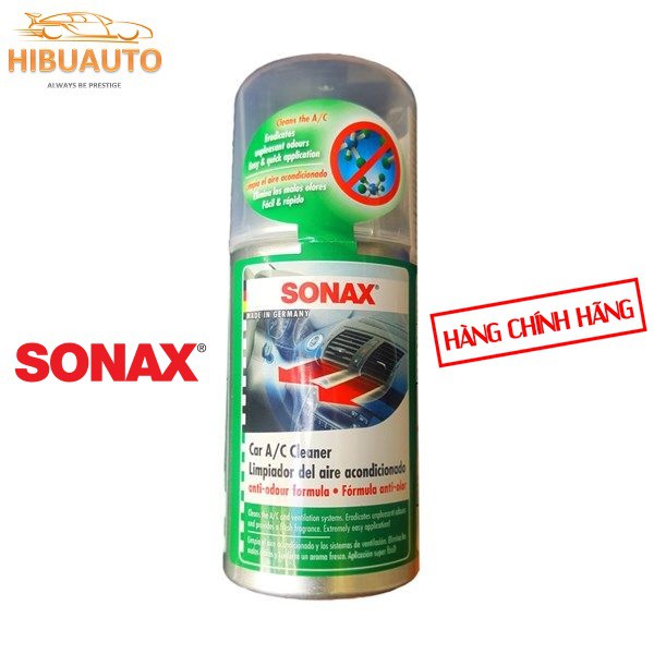 Chất Diệt Khuẩn Dạng Hơi Tự Động Làm Sạch, Khử Mùi Hệ Thống Điều Hoà SONAX A/C Cleaner