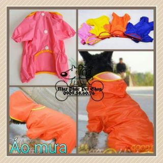 🐶🐺 Áo mưa liền quần cho chó mèo