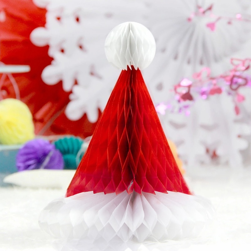 Lồng Đèn 20CM / 32.6CM Hình Nón Ông Già Noel / Giáng Sinh Dễ Thương Treo Trang Trí Nhà Cửa Tiệc Tùng L