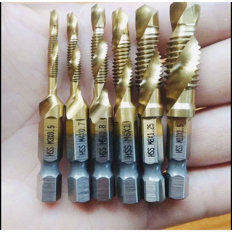 Bộ Mũi Khoan Taro ren 6 cây
