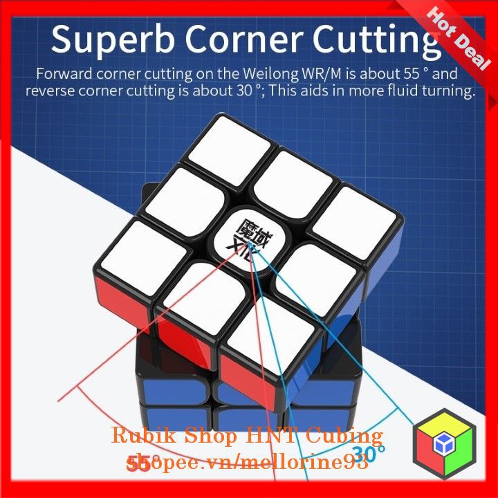 (Siêu Phẩm) Rubik 3x3 MoYu Weilong WRM 2020 Khối Lập Phương Rubik Cao Cấp 3 Tầng