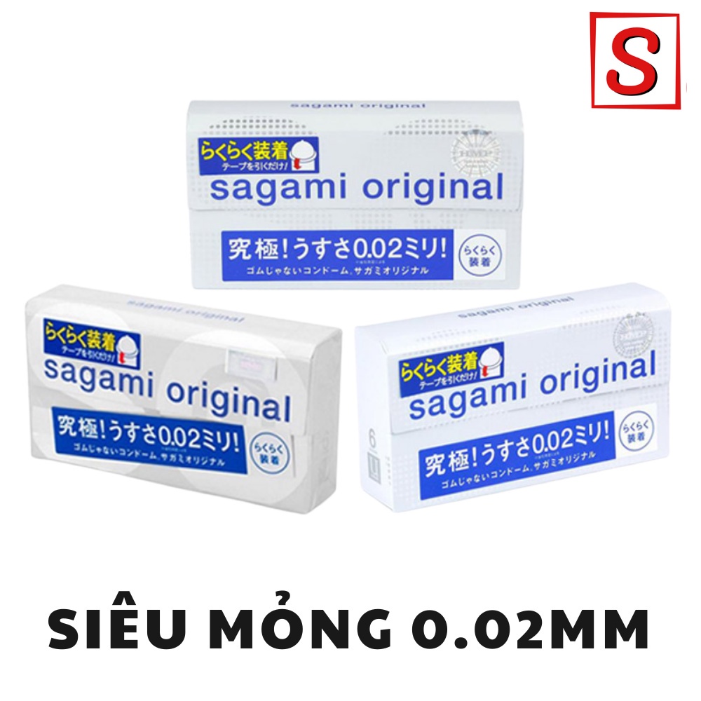 Bao Cao Su Sagami 002 Blue – BCS Siêu Mỏng Kéo Dài Thời Gian - Non Latex - Hộp 6 Chiếc B002B6