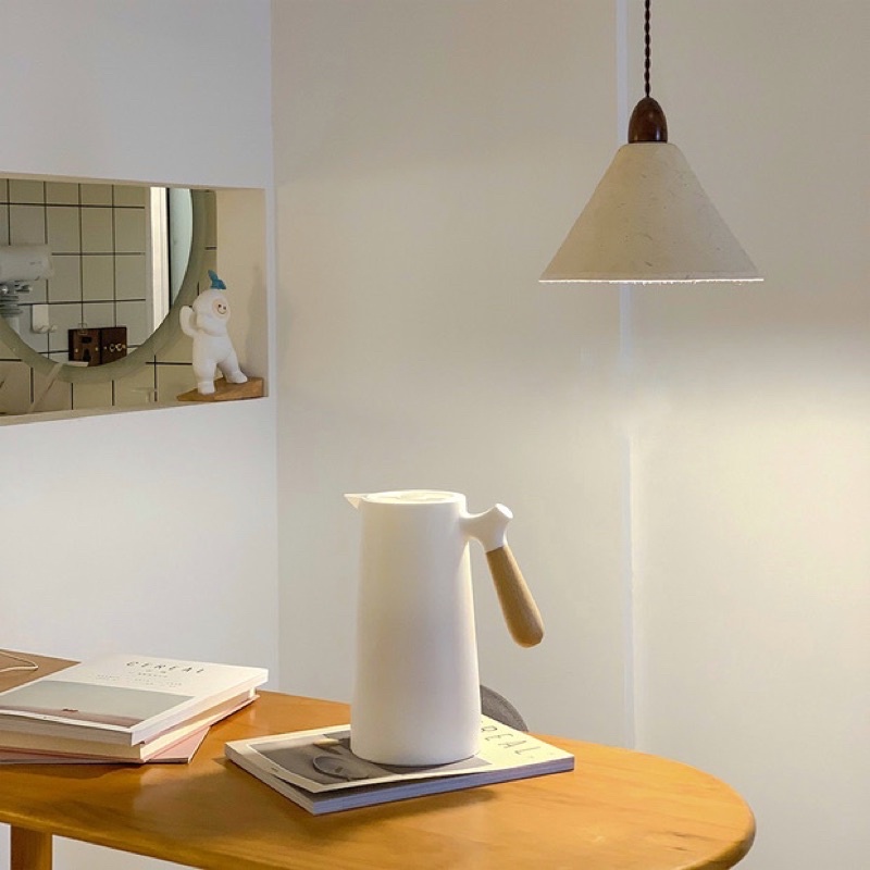 Bình nước cách nhiệt tay gỗ phong cách Nhật Bản - Décor nhà Sò