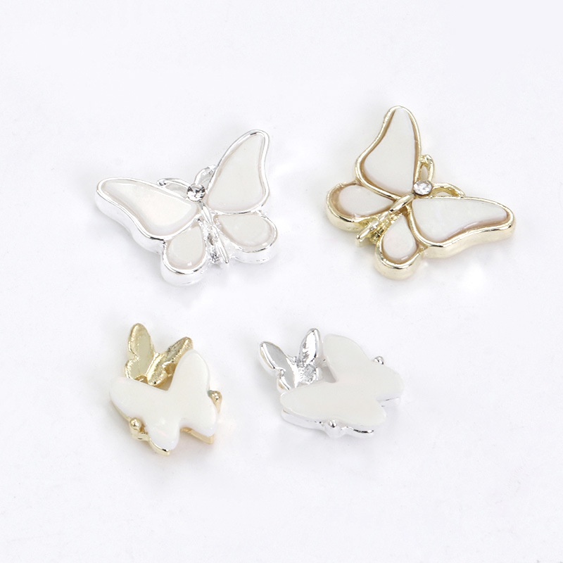 (MớI) Miếng DáN Trang Trí MóNg HìNh BướM ĐíNh Kim Sa