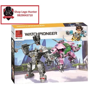 Xếp Hình Lari 11181 mô hình lắp ráp Robot Over Watch D.va & Reiner - 467 chi tiết