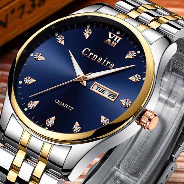 Đồng hồ nam Crnaira chính hãng, dây thép bền màu, xem được lịch, thứ, tuần tiện lợi, lên tay cực đẹp ( Mã: ACR01 ) | BigBuy360 - bigbuy360.vn