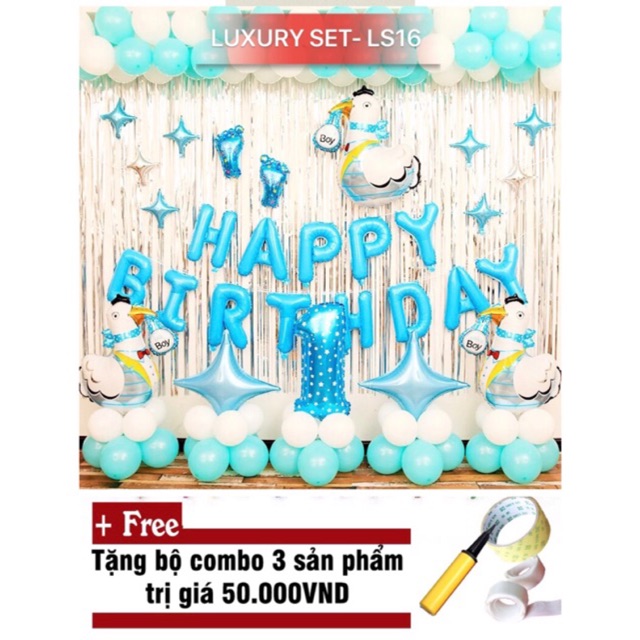 (HÀNG CÓ SẴN) Set Bóng Sinh nhật cho bé trai tuổi gà (LS16)
